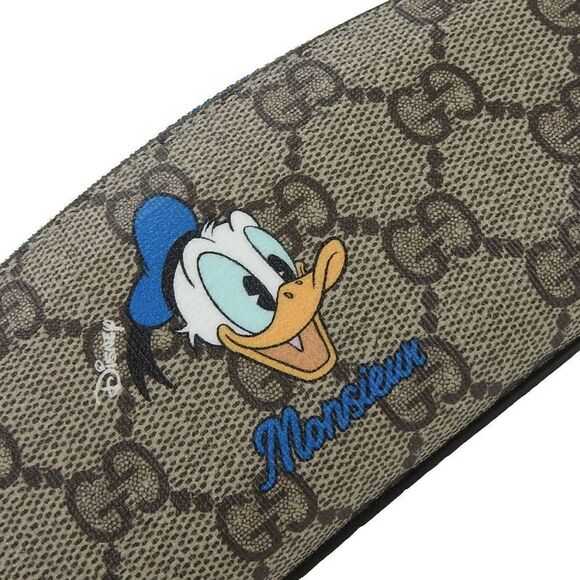Gucci Pen Case 662129 GG Supreme PVC Beige Blue Gold Hardware Donald Duck - Picture 5 of 9